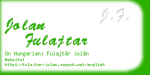 jolan fulajtar business card