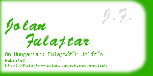 jolan fulajtar business card